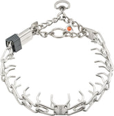 Herm Sprenger stainless steel dog collar with short links ready for training control