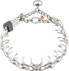 Herm Sprenger stainless steel dog collar with short links ready for training control