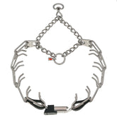 Herm Sprenger stainless steel prong collar close-up showing rugged design for reliable training support.