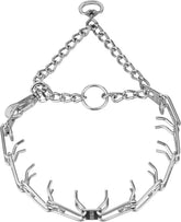 Herm Sprenger Ultra-Plus prong dog collar with snap demonstrates quick-release convenience for training sessions.