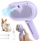 HeroKitty cepillo de vapor 3 en 1 para perros, elimina pelos sueltos con suavidad.