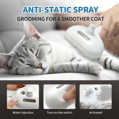 HeroKitty cepillo con tanque de agua, control visual del nivel durante grooming.
