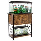 Herture aquarium stand desktop 30.7x16.5 inches supports standard tanks with stable top