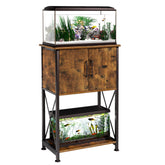 Herture fish tank stand top view showcases a 20.5 by 11.02 inch desktop that supports 5-10 gallon tanks.