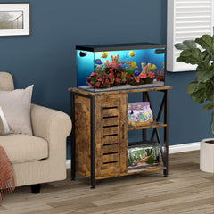 Herture stand right-side compartments organize nets, food, and conditioners