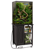 Herture stand tabletop 24x18 inches supports a 67-gallon tank securely.