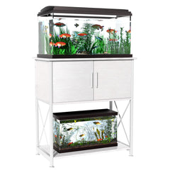 Herture stand tabletop shows generous 30.7 by 16.5 inch surface for 20-29 gallon tanks.