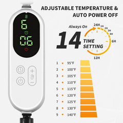 Hervimo pet heating pad timer-options highlights customizable heating schedule.