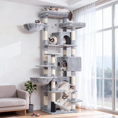 Hey-brother cat tree base provides stable foundation for multi-cat play.