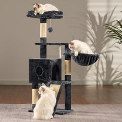 Hey-brother cat tree cat cave and basket offer safe private retreat