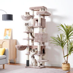 Hey-brother cat tree condos—three roomy spaces for lounging