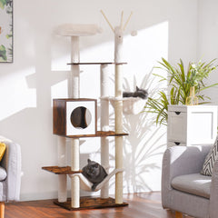 Hey-brother cat tree hammock bidirectional offers stable comfort for kittens and adults.
