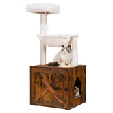 Hey-brother cat tree living-room angle highlights space-saving, all-in-one indoor furniture for tidy rooms