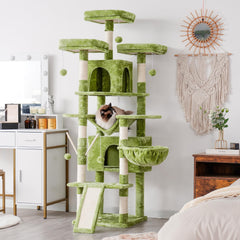 Hey-brother cat tree padded top perches offer comfy resting spots for relaxed cats.