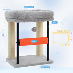 Hey-brother cat tree rotatable scratcher—interactive play