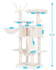 Hey-brother cat tree sisal scratching posts provide durable claws sharpening and enrichment.