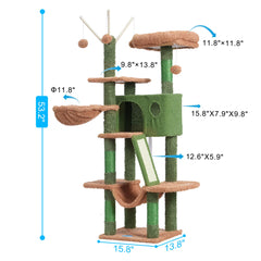 Hey-brother cat tree sisal posts help satisfy scratching instinct.