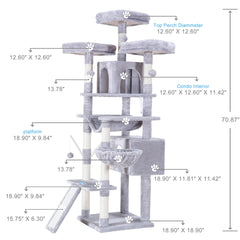 Hey-brother cat tree top perches offer high-view lounging and easy observation.