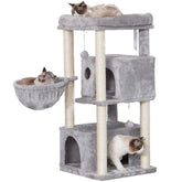 Hey-brother cat tree top platform offers a spacious perch for larger cats.