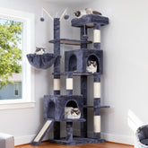 Hey-brother Cat Tree Tower full-assembly shot for quick setup and interactive play.