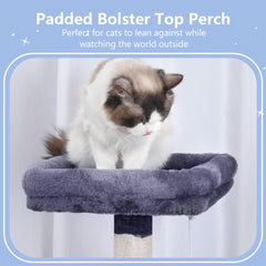 Hey-brother cat tree tower hammock cloud gives cloud-like lounging comfort.