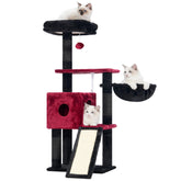 Hey-brother Gothic Cat Tree top perch provides cozy lounging with padded edges.