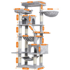 Heybly cat tree two perches provides elevated lounging options