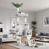 Heybly cat tree base frame shows sturdy construction for safe indoor climbing