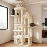 Heybly Cat Tree baseboard stability supports safe lounging for large cats.