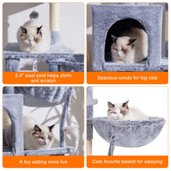 Heybly cat tree hammock offers a relaxed lounging area for cats