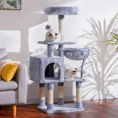 Heybly cat tree with sisal posts delivers durable scratching and safe exercise