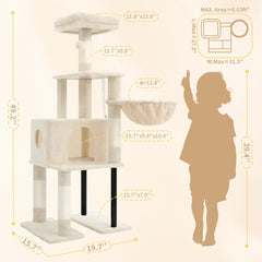 Heybly cat tree spacious house demonstrates roomy cat condo