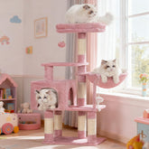 Heybly cat tree top perch pink offers a cozy nap space for indoor cats