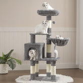 Heybly cat tree top perch provides soft resting for kittens and cats