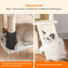 Heybly wrapped-basket cat house gives a secure curling retreat.
