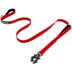 Heydoggy strong heavy-duty dog leash with auto-lock clip for quick secure attachment during walks.