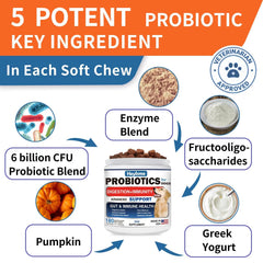 HEYISME Probiotics for Dogs yeast balance concept image suggesting skin comfort support.