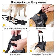 HEYWEAN Dog Sling independent sponge handle reduces hand fatigue.