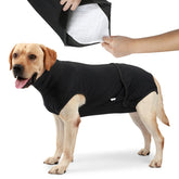 HEYWEAN full body dog diaper front view for secure, leak-free protection