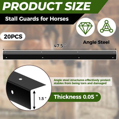 Hezaosth chew guards installation on stall edge demonstrates easy mounting