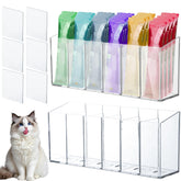 HFYZZ 2Pack treat organizer wall mount in clear acrylic for easy pantry access.
