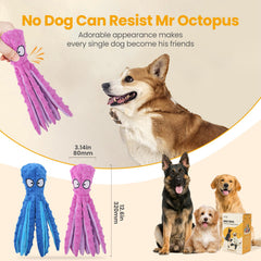 HGB No-Stuffing Plush Dog Toy reduces mess after play.