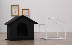 H HONG RI SHENG outdoor cat house foldable design for easy storage and travel.