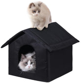H HONG RI SHENG outdoor cat house shows waterproof canvas for all-weather shelter.