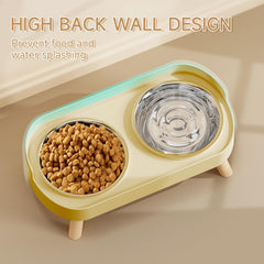 HIAIEVIY stainless steel cat bowls set offers durable, easy cleaning daily use