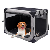 Hiaksedt 36-inch collapsible dog crate folded design for lightweight travel