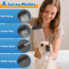 Hibbent anti-clogging rubber nozzles help maintain steady water flow.