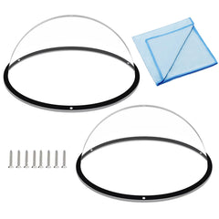 HiCaptain dog fence window dome provides clear visibility to soothe curious dogs