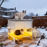 HiCaptain Weatherproof Outdoor Heated Cat House exterior showing durable shelter