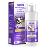 HICC PET dog wound hydro gel bottle in a first-aid kit for easy care